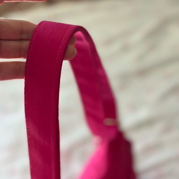 Hot Pink Quilted Crossbody Bag - Picture 8 of 9